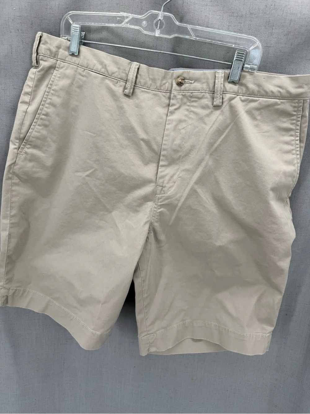 Polo Ralph Lauren Chino Shorts Mens Size 38 Beige Stretch Classic Fit Golf